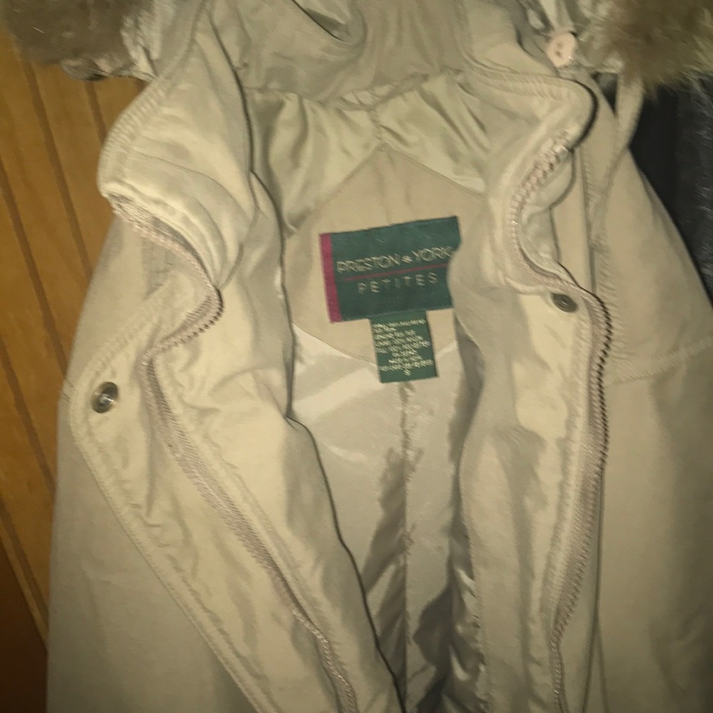 Preston and York genuine fox fur hood winter coat